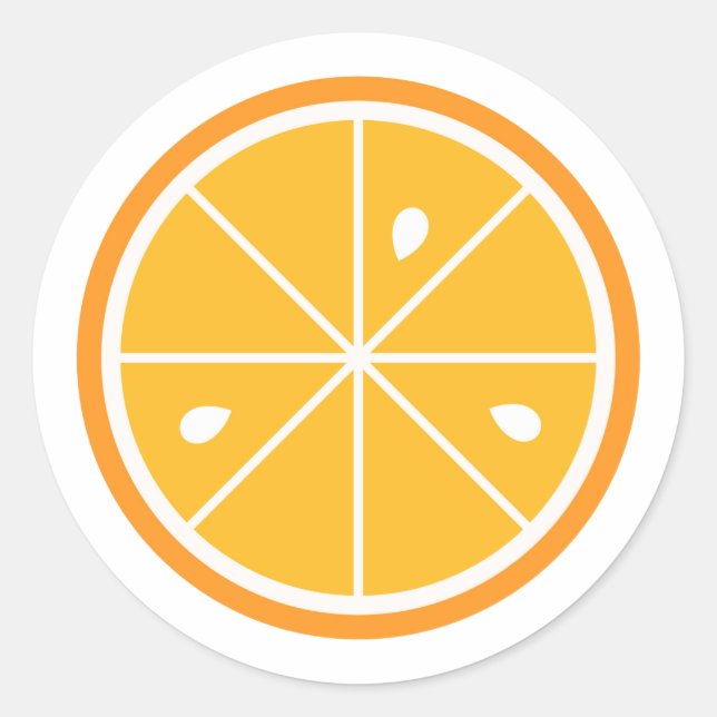 Rond Sticker en agrumes orange (Devant)