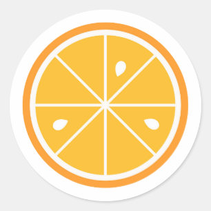 Rond Sticker en agrumes orange