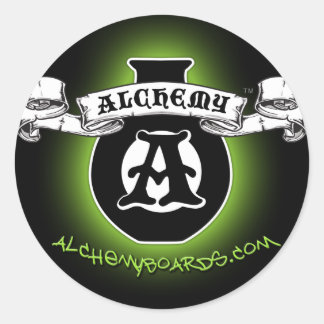 Rond Sticker en alchimie verte