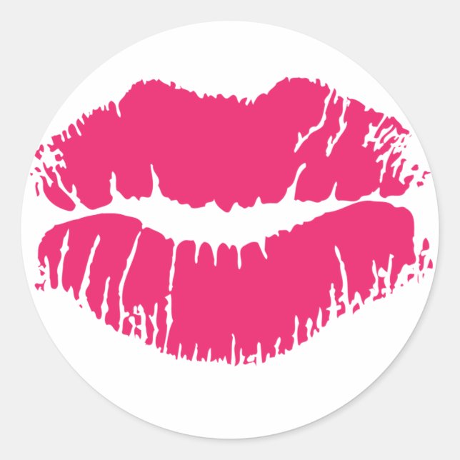 Rond Sticker en bâton rose (Devant)