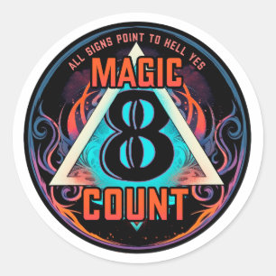 Rond Sticker en cercle magique 8 comtes