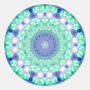 Rond Sticker en cercle magique à la menthe violette