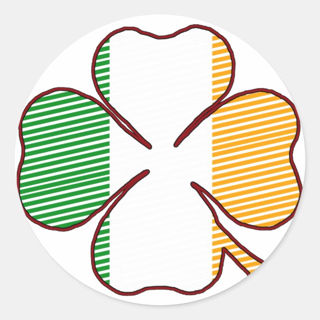 Rond Sticker en Clover strié (Devant)