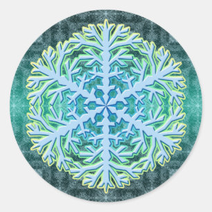 Rond Sticker en cristal de glace Aqua Delicate