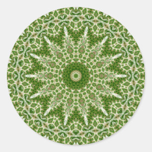 Rond Sticker en dentelle de forêt