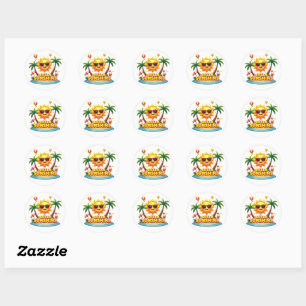 Rond Sticker en dessin chic Sunshine Cute