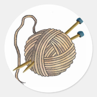 Rond Sticker en laine de Tricot