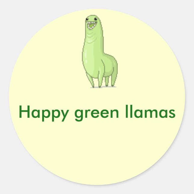 Rond Sticker en lama verte (Devant)
