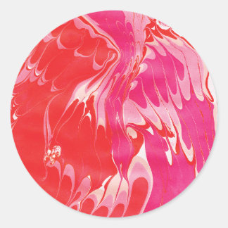 Rond Sticker en marbre rouge