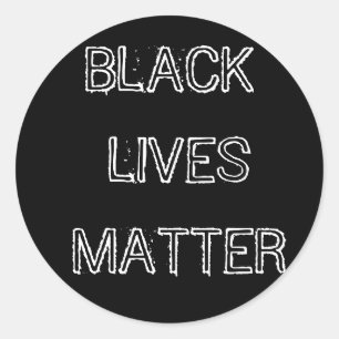 Rond Sticker en matière de vie noire BLM
