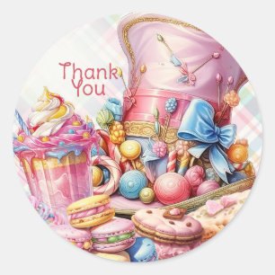 Rond Sticker en Merci de Candy Land