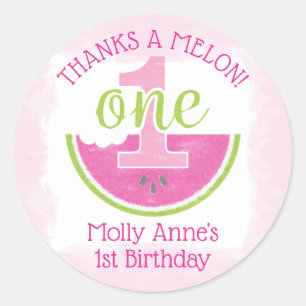 Rond Sticker en Merci de melon à eau Melon