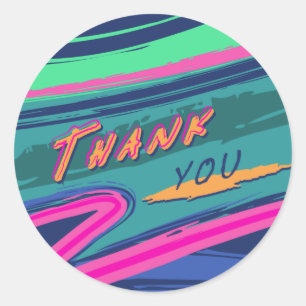 Rond Sticker en Merci des années quatre-vingt