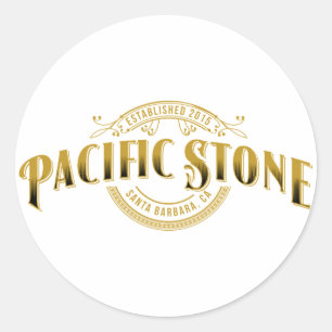 Rond Sticker en pierre du Pacifique
