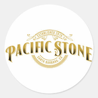 Rond Sticker en pierre du Pacifique