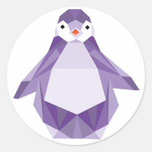 Rond Sticker en pingouin