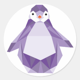 Rond Sticker en pingouin
