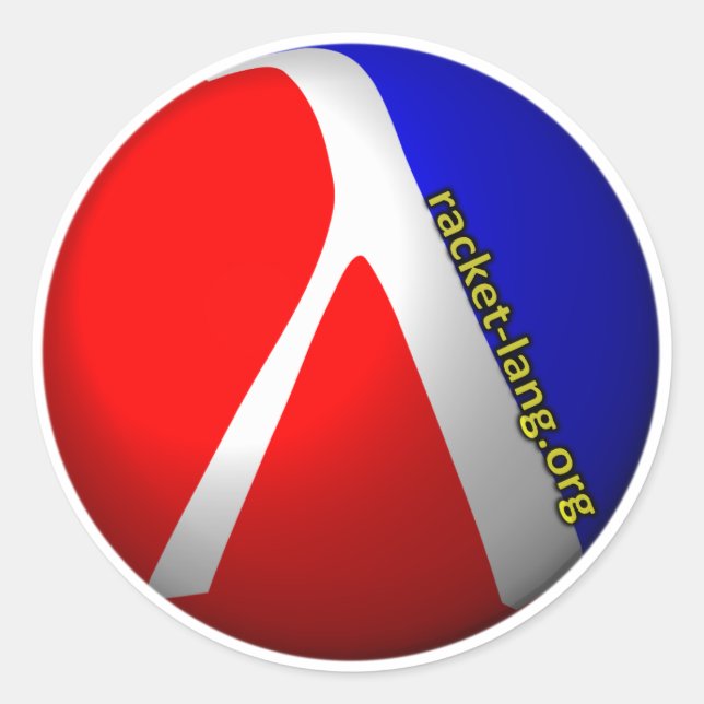 Rond Sticker en raquette avec URL (Devant)