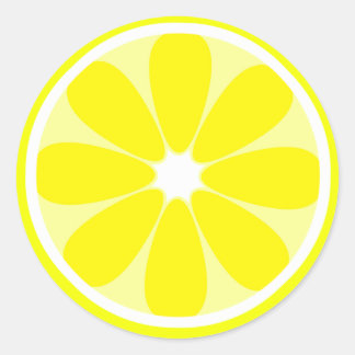 Rond Sticker en tranches de citron
