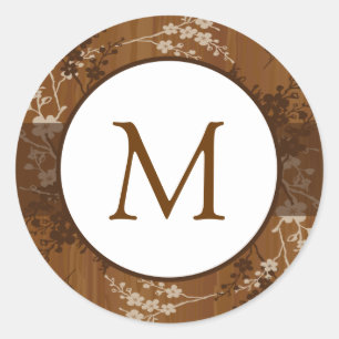 Rond Sticker Enveloppe 20 - 1,5" Planche en bois Planch