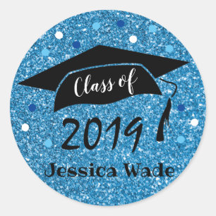 Rond Sticker Enveloppe Graduation Sceau Fun Faux Partie