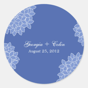 Rond Sticker / Enveloppe moderne Hydrangea Favor