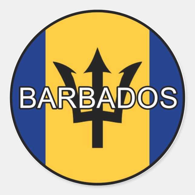 Rond Sticker Euro Barbade (Devant)