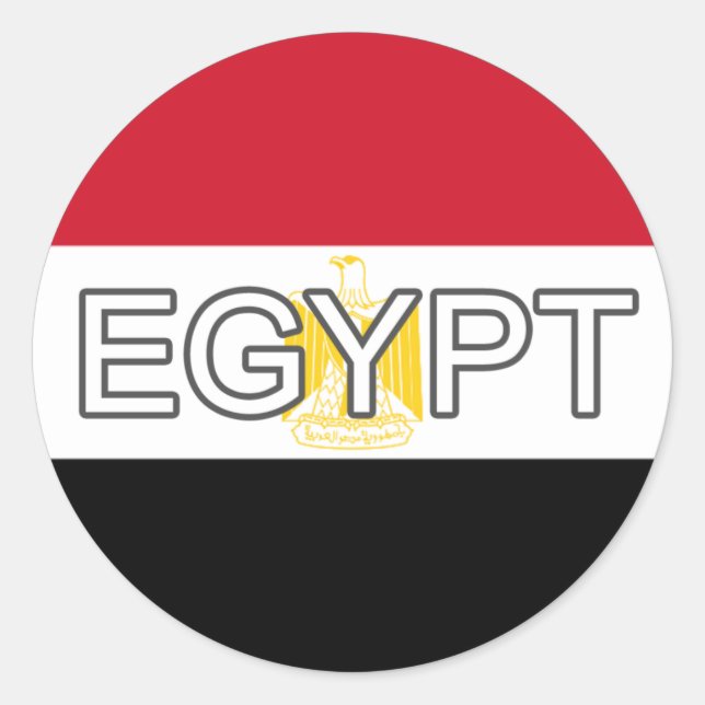 Rond Sticker Euro Égypte (Devant)