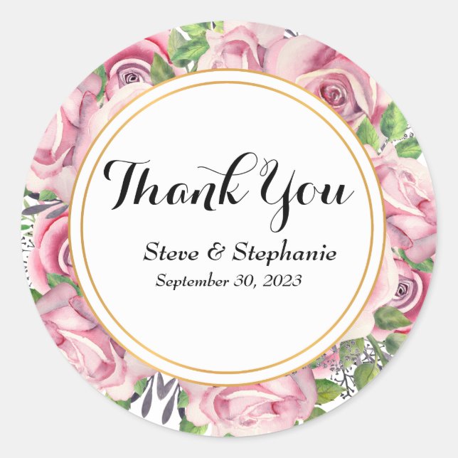 Rond Sticker expressif Merci (Devant)