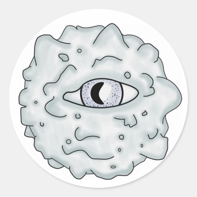 Rond Sticker Eyeball Meaty Gris (Devant)