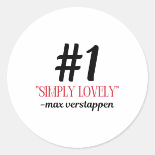 Rond Sticker F1 Max Simply Lovely