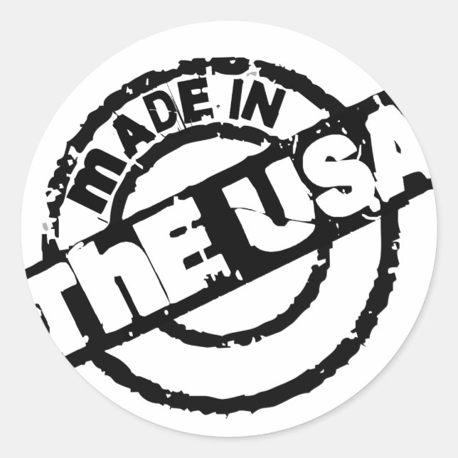 Rond Sticker Fabriqué Aux États-Unis (Devant)