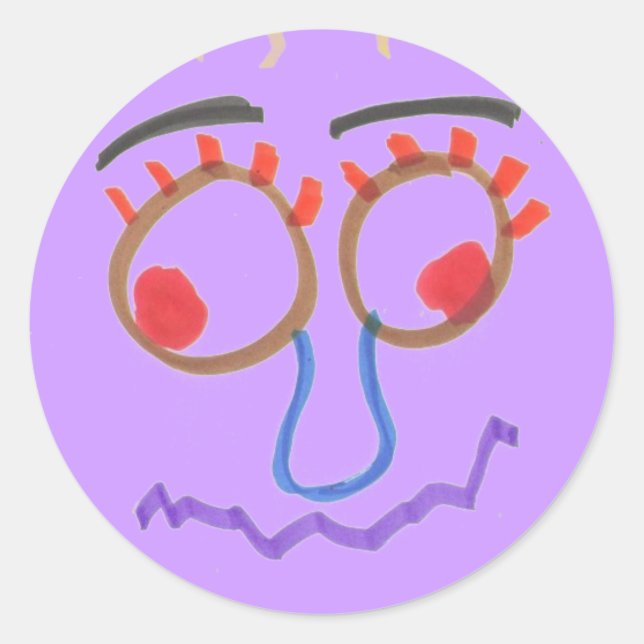 Rond Sticker Faces Funny (Devant)