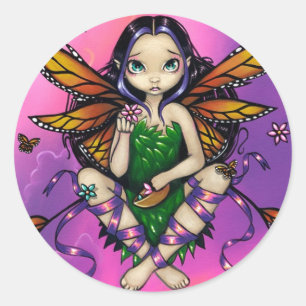 Rond Sticker "Fairy at Sunset"