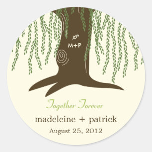Rond Sticker Faveur Arbre Saule