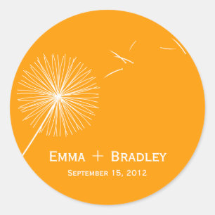 Rond Sticker Faveur Dandelion Dreamy - Orange Spice