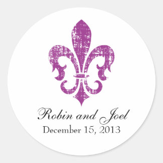 Rond Sticker Favor de mariage | Nouvelle-Orléans | Fusc