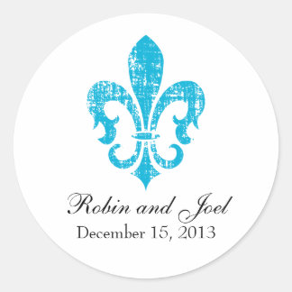 Rond Sticker Favor de mariage | Nouvelle-Orléans | Turq
