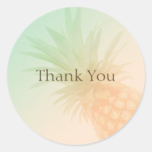 Rond Sticker Favour Personnalisé Ananas