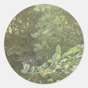Rond Sticker Féerie victorien - Fae de forêt