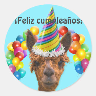 Rond Sticker Feliz Cumpleanos