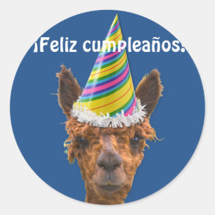 Rond Sticker Feliz Cumpleanos