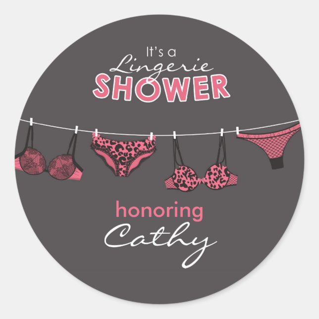 Rond Sticker Fête des mariées de lingerie (Devant)