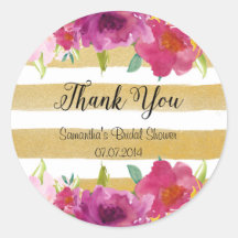 Sticker Fête des mariées Rose aquarelle