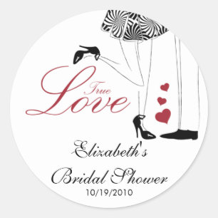 Rond Sticker Fête des mariées True Love Couple