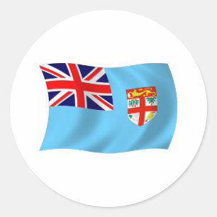 Rond Sticker Fiji Flag