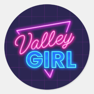 Rond Sticker fille Neon Valley
