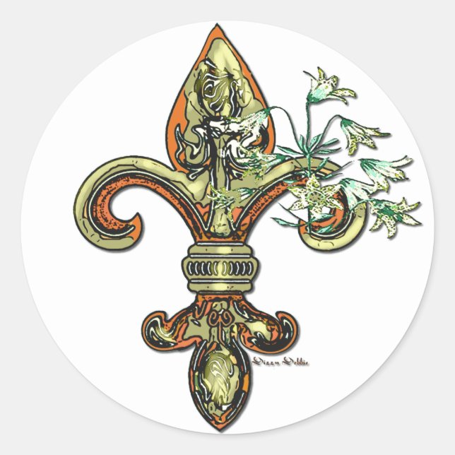 Rond Sticker Fleur De Li (Devant)