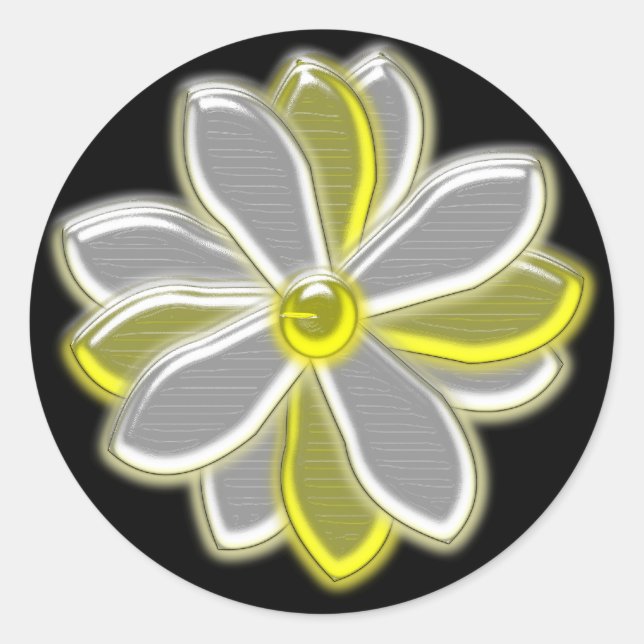 Rond Sticker Fleur Faiseur Faisant Briller (Devant)