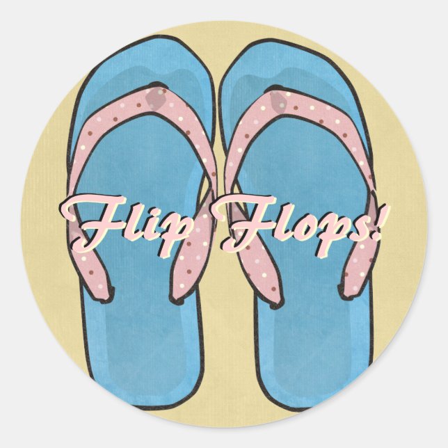 Rond Sticker Flipflops texturé (Devant)